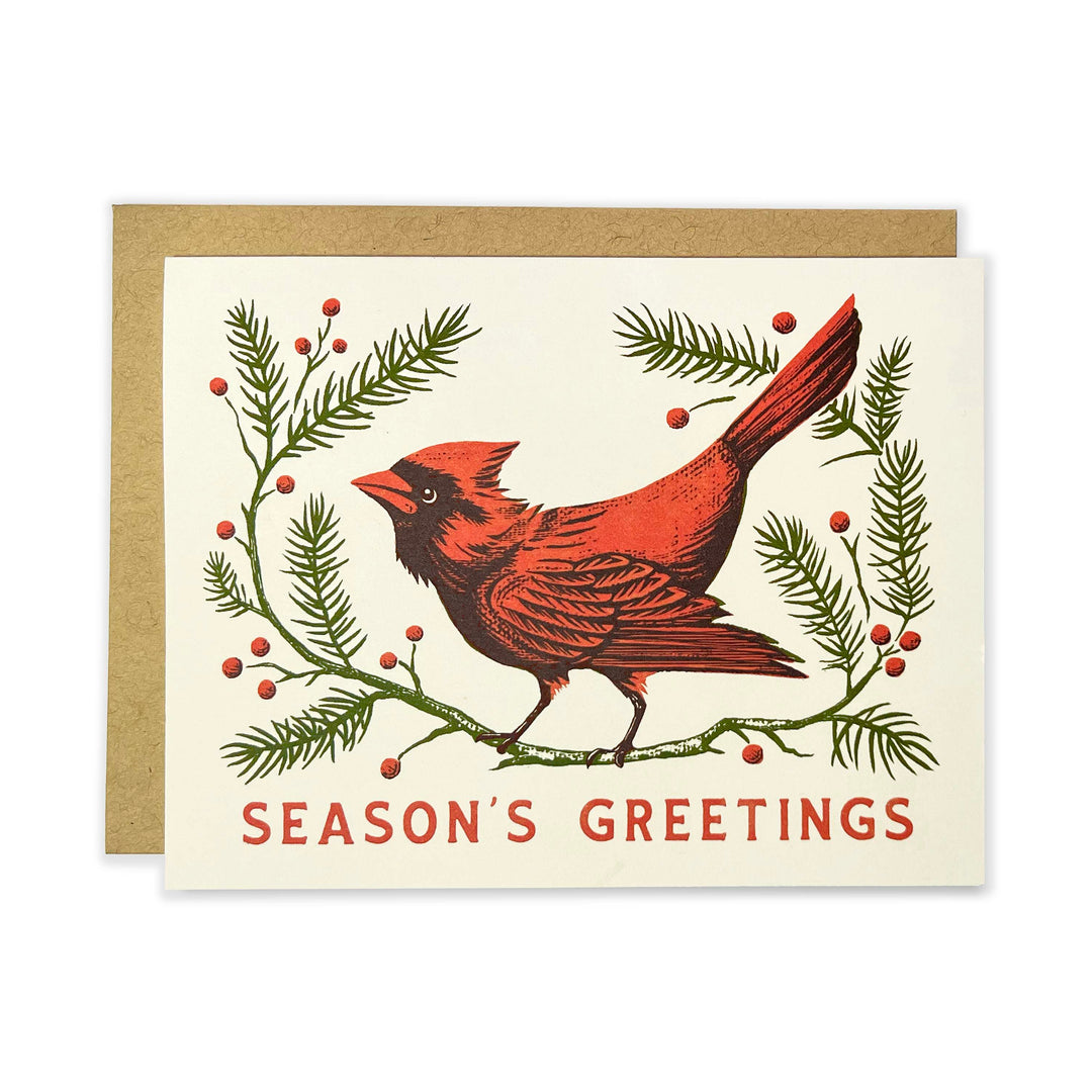 Winter Cardinal Season's Greeting Card