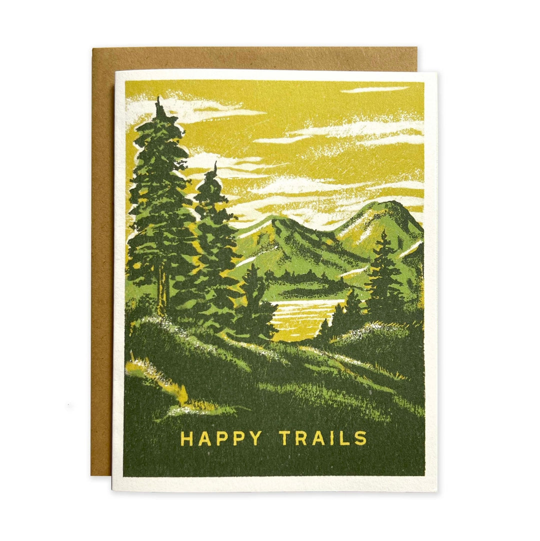 Happy Trails Mountains Greeting Card