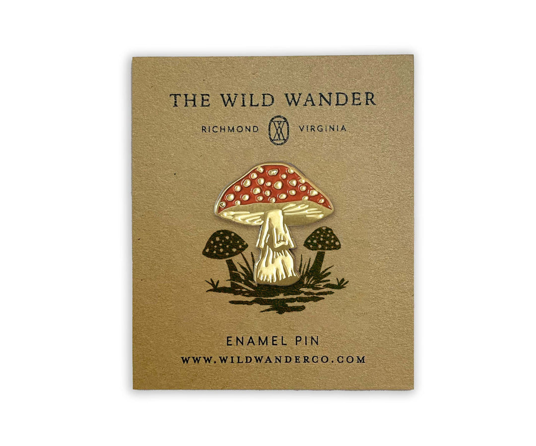 Red Mushroom Enamel Pin