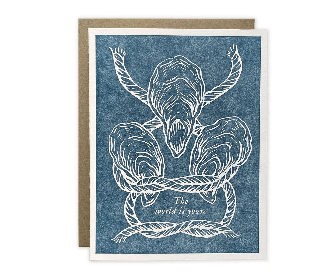 The Wild Wander's "The World is Yours Oyster Card" greeting card.