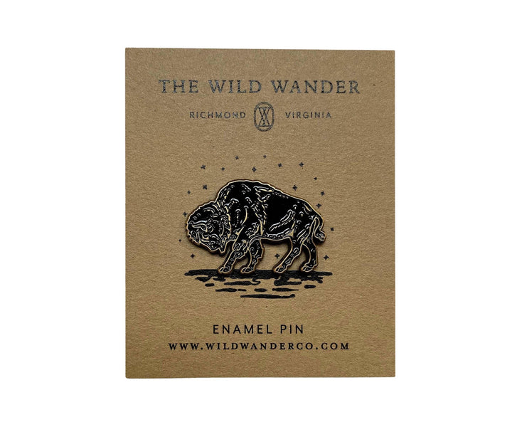 The Bison Enamel Pin by The Wild Wander.