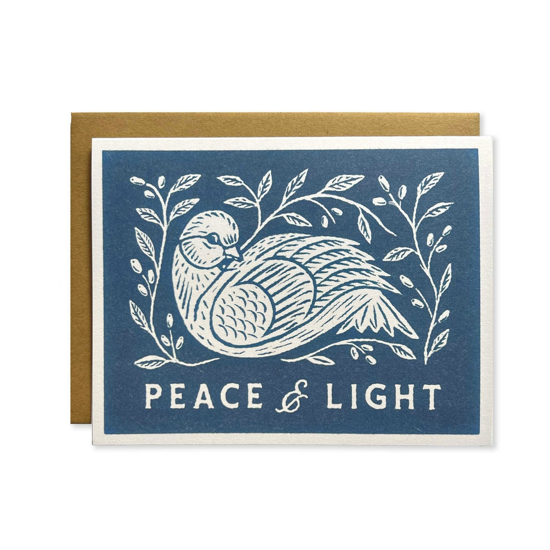 Peace & Light Dove Hanukkah Card