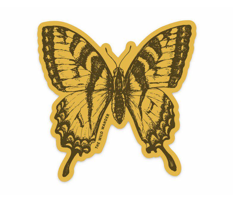 A Yellow Swallowtail Butterfly Sticker from The Wild Wander.