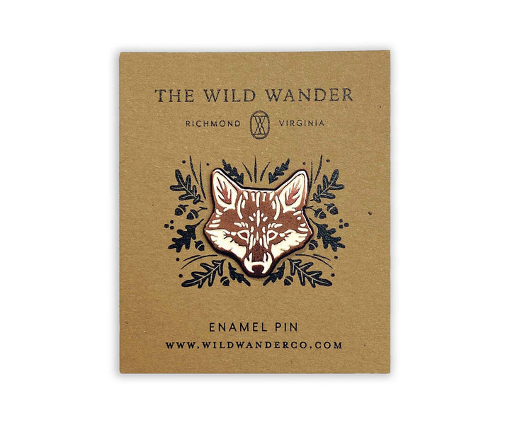 Red Fox Enamel Pin