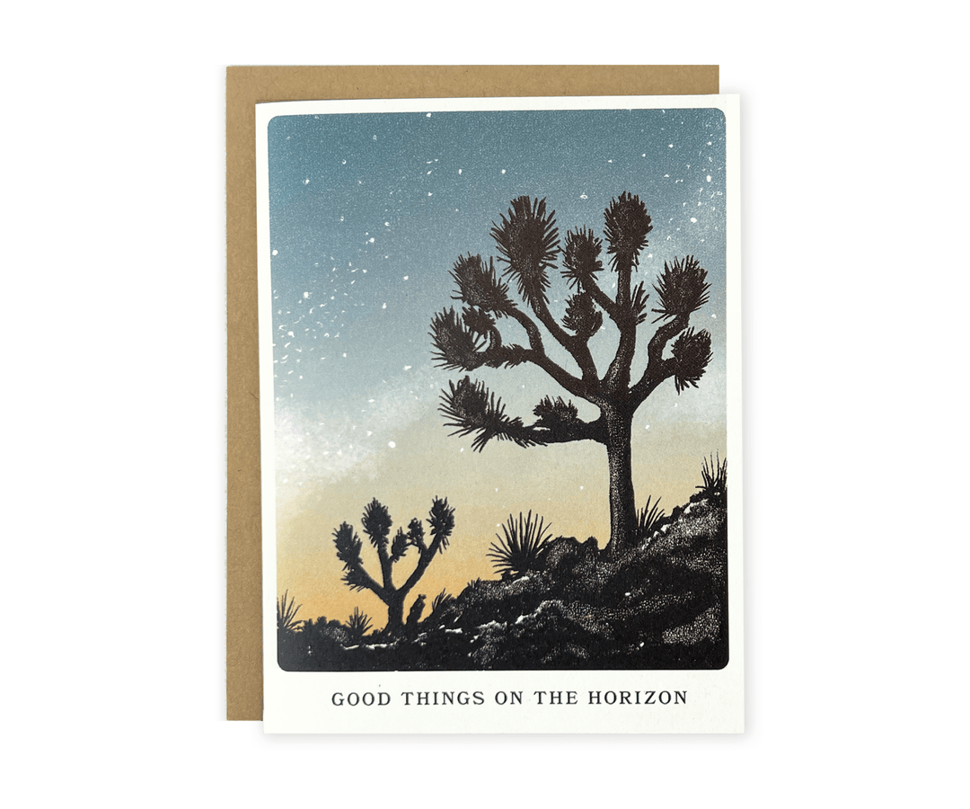 Joshua Tree Good Things on the Horizon Greeting Card
