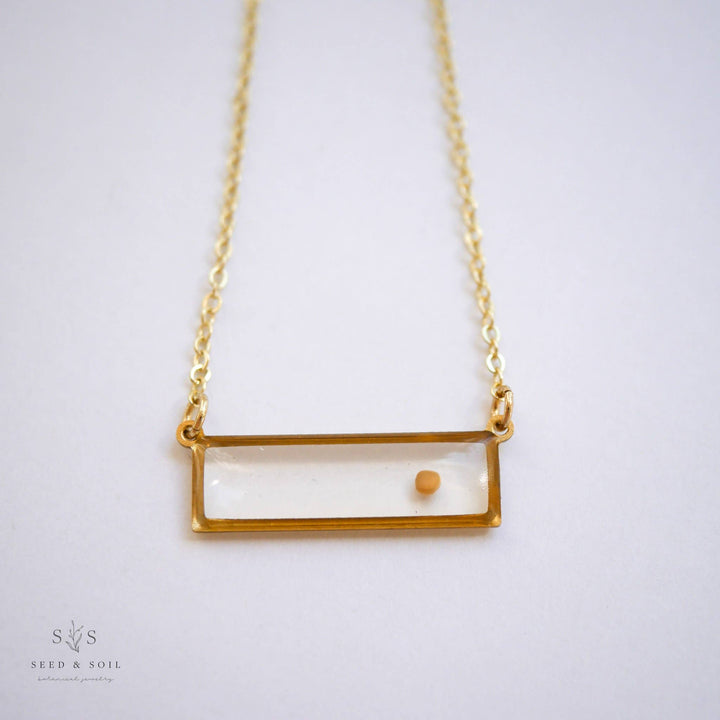 Minimalist Bar Necklace: Fern