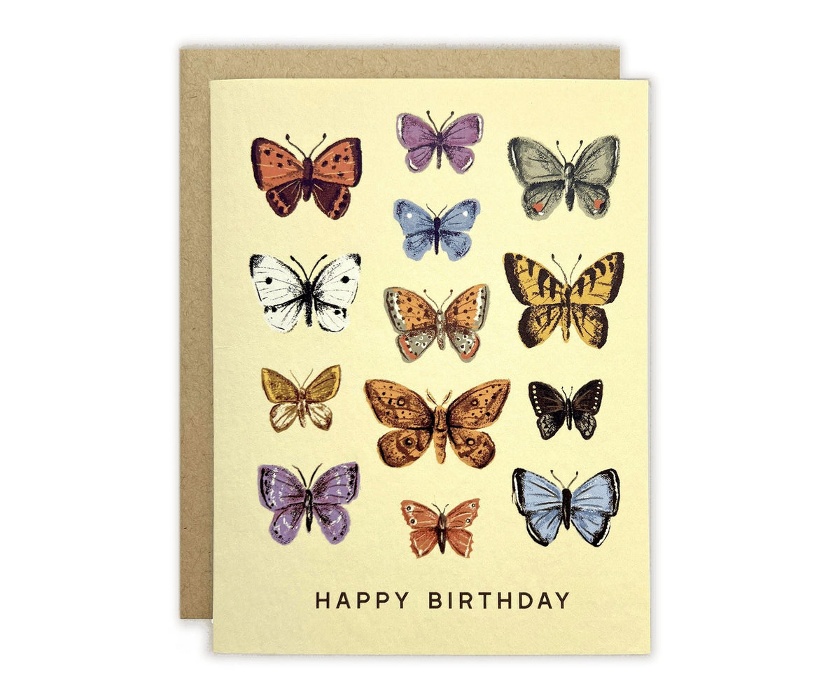 A Butterfly Birthday Greeting Card with butterflies on it from The Wild Wander.