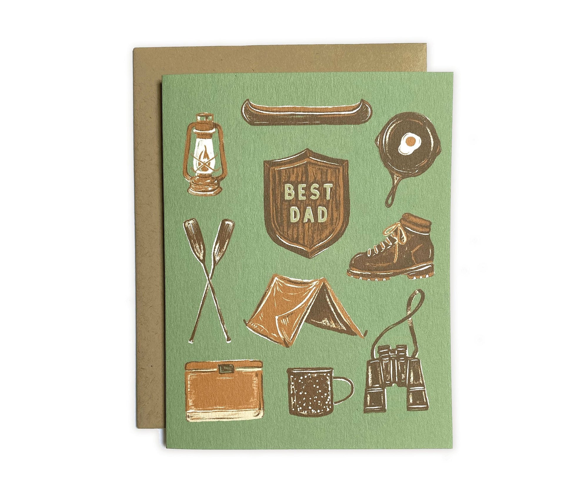 The Wild Wander's Best Dad Camp Greeting Card.