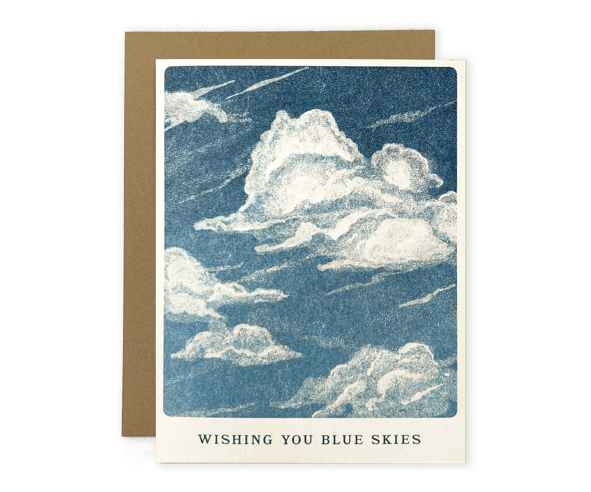 Wishing You Blue Skies Greeting Card by The Wild Wander.