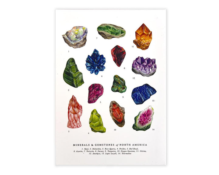 Gemstones and Minerals of North America Postcard