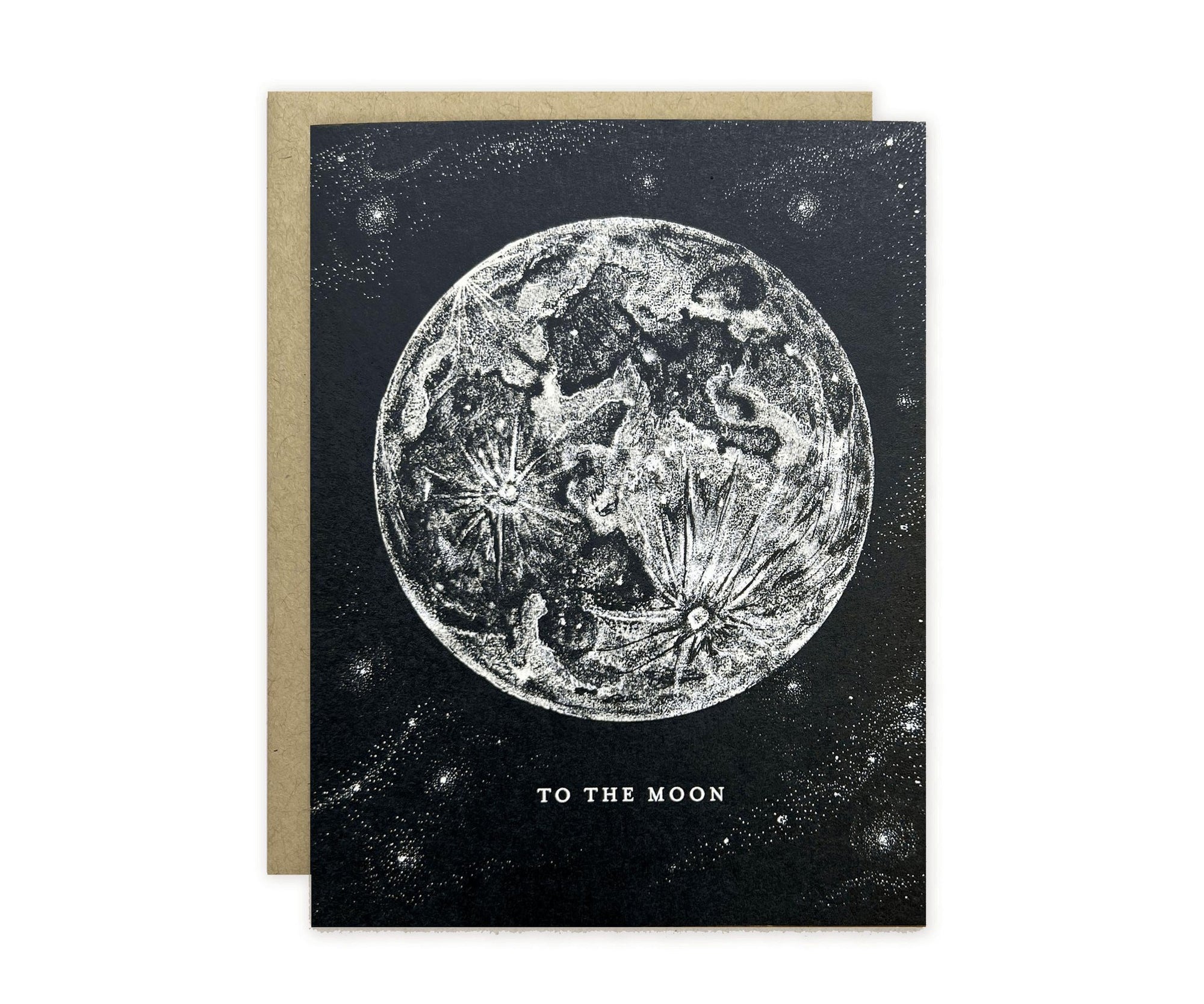To The Moon Greeting Card by The Wild Wander.