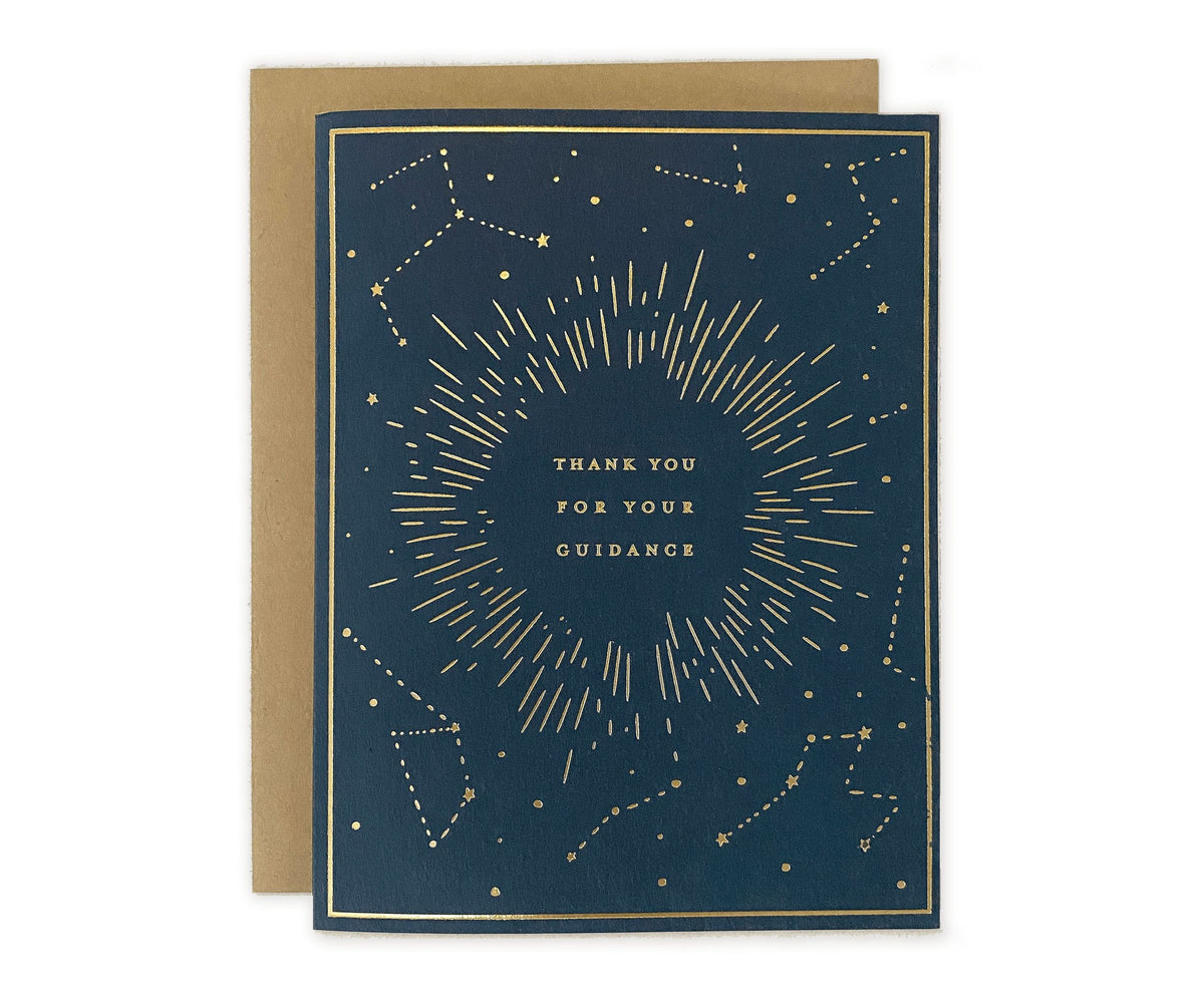 A Thank You for Your Guidance Stars Greeting Card by The Wild Wander.