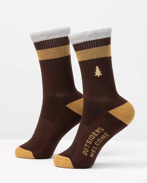 Out-of-Doors Club Sock: L/XL / Brown