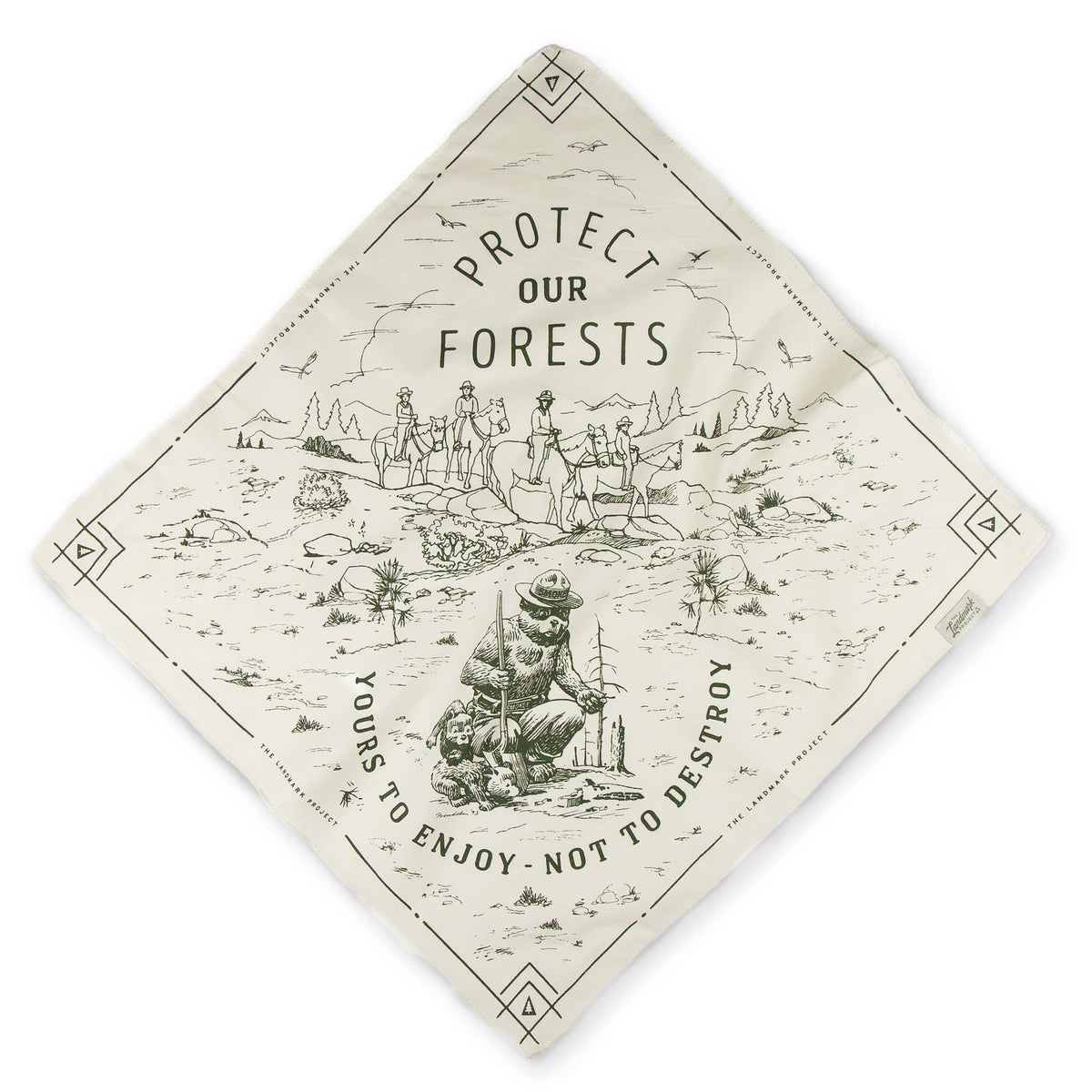 Project our Protect Our Forests Smokey Bear Bandana by The Landmark Project.
