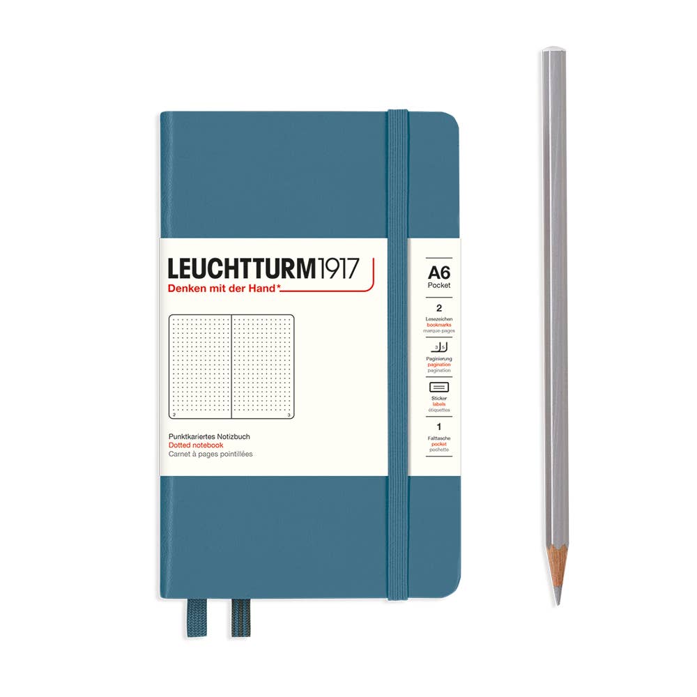 Notebooks - Pocket (A6): Dotted / Hardcover / Stone Blue