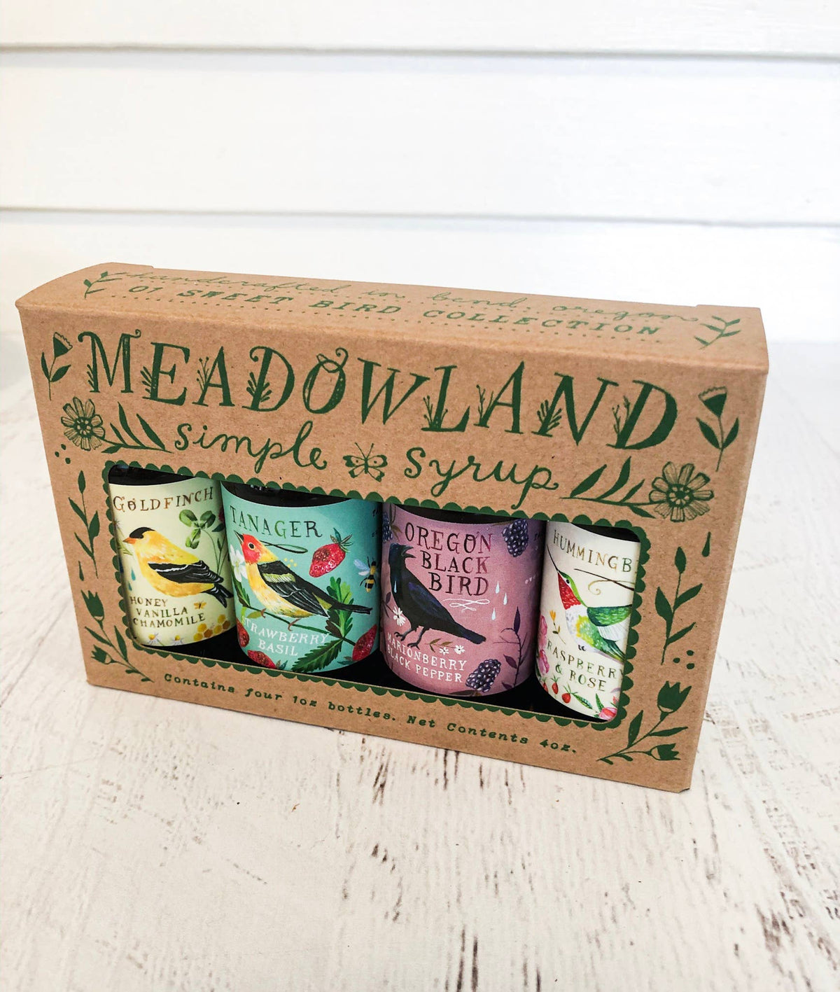 Meadowland Syrup Simple Syrup Collection: Sweet Bird gift set.