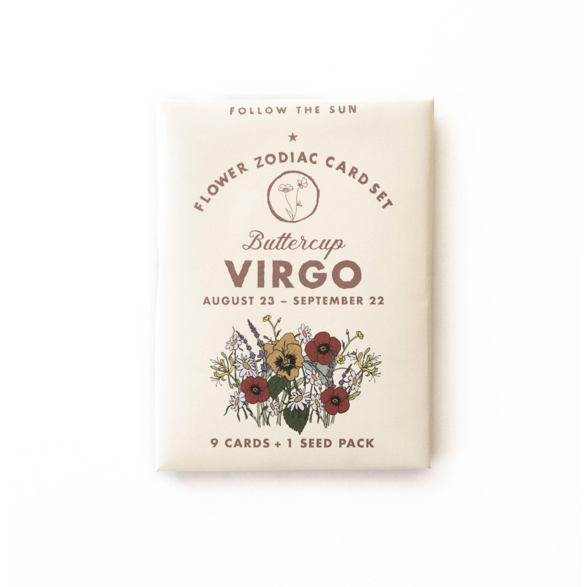 A Flower Zodiac Sticker Card Set - Virgo (Aug 23 - Sept 22) bar of soap by Three Potato Four.