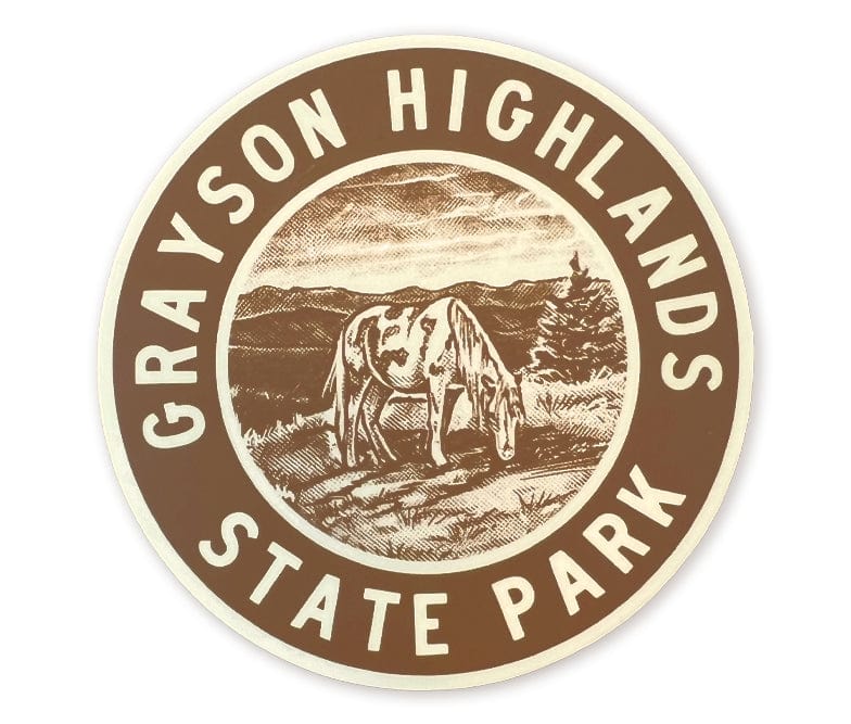 The Wild Wander Grayson Highlands State Park Sticker.