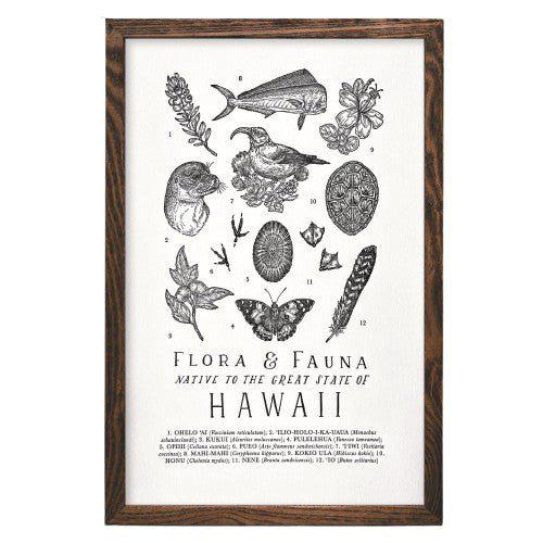 Hawaiian hawaiian hawaiian Hawaii Field Guide Letterpress Print Hawaiian.