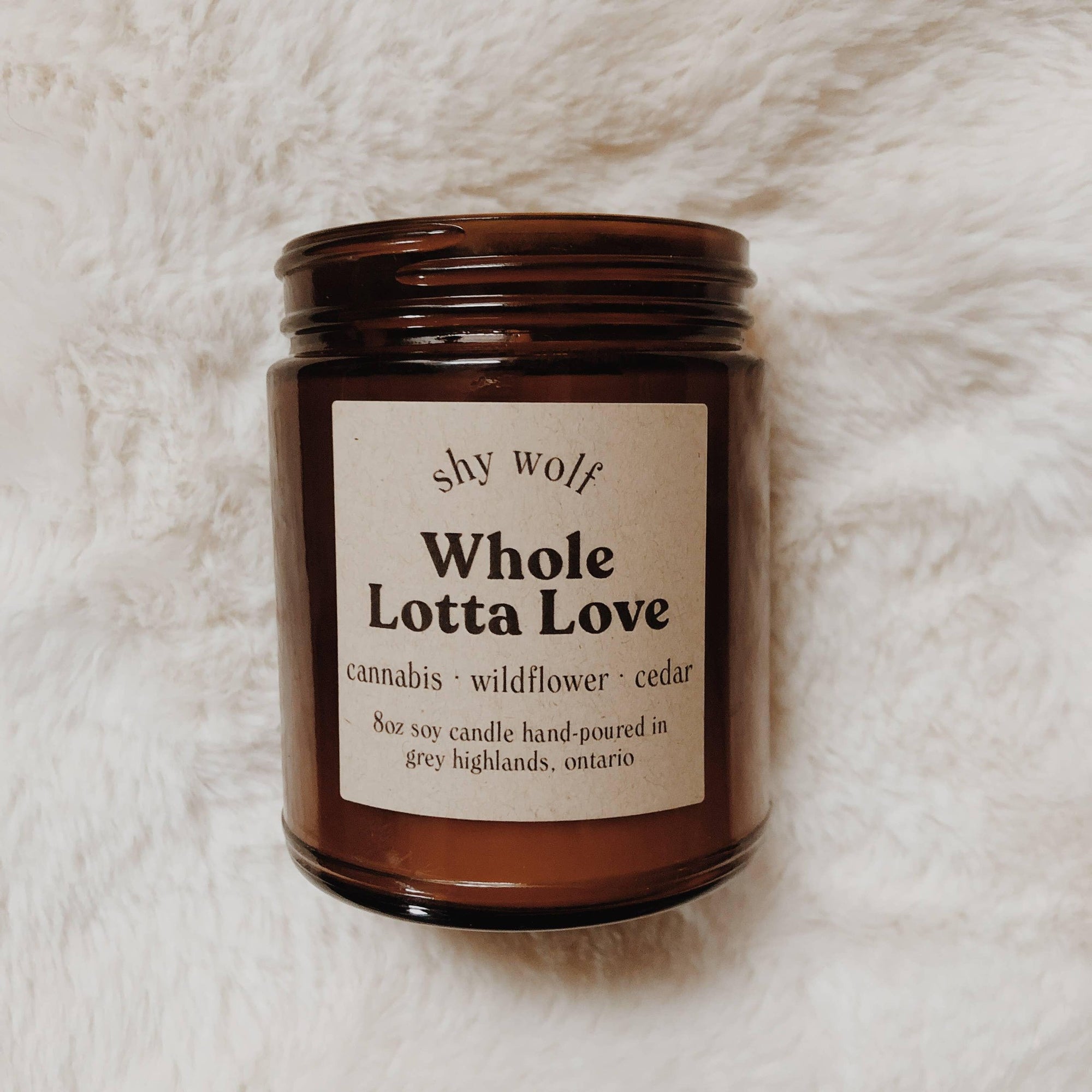 Shy Wolf Candles' Whole Lotta Love - Rock and Roll Candle.