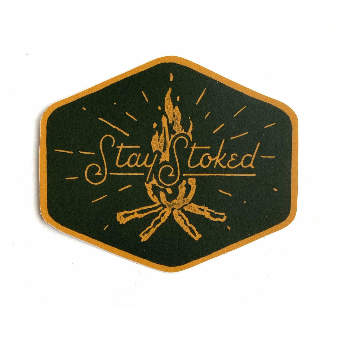 The Wild Wander Stay Stoked Campfire Sticker.