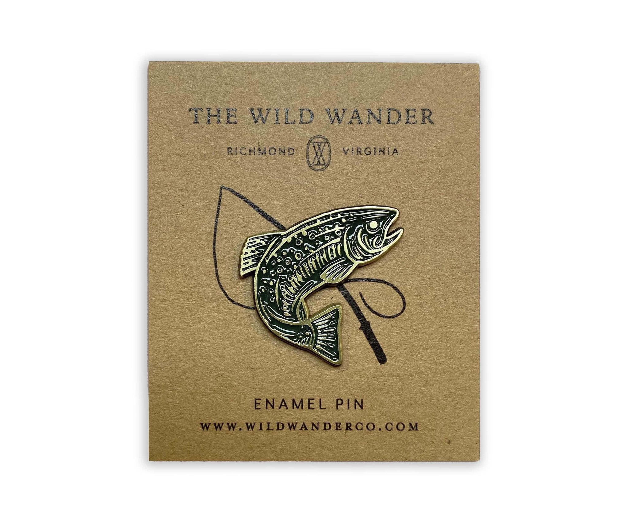 The Wild Wander Trout Enamel Pin